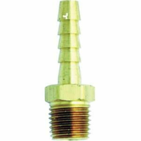 Male Brass Hose End .38 in. ID Hose x .25 in. NPT, Hands On, Mfr#: HA322852